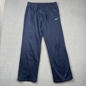 Nike Pants Mens XL Blue Dri Fit Track Fleece Lined Athletic Jogger Drawstring